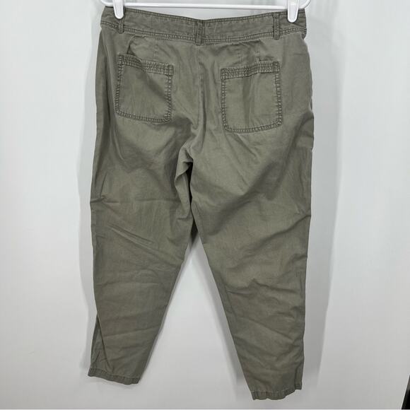 Lou & Grey Women’s Army Green Pull On Jogger Style Pants Size 8 - Picture 5 of 7